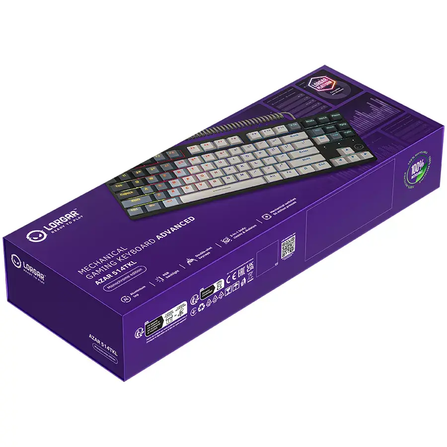 LORGAR Azar 514TKL механическая игровая клавиатура Photo 9
