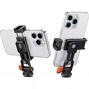 K&F metal smartphone tripod mount adapter 1/4" ISO rotatable phone holder K&F SB8731