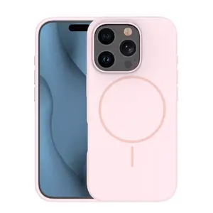 Тонкий MagSafe чехол Fusion для iPhone 16 Pro Max, розовый – fusion accessories, модель FSN-ST-IP16PM-RO