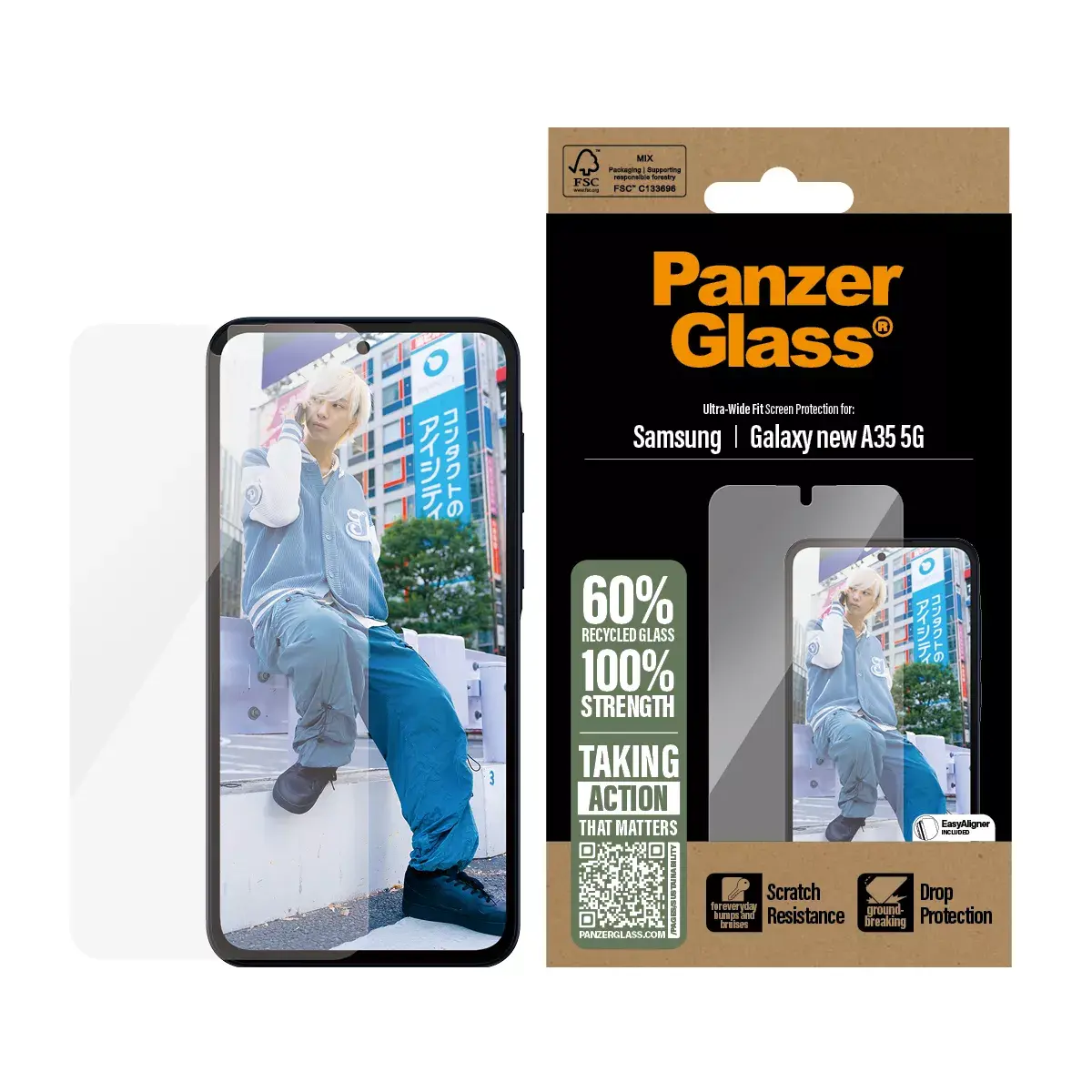 Ekrāna aizsargstikls PanzerGlass Samsung Galaxy new A35 5G Photo 2