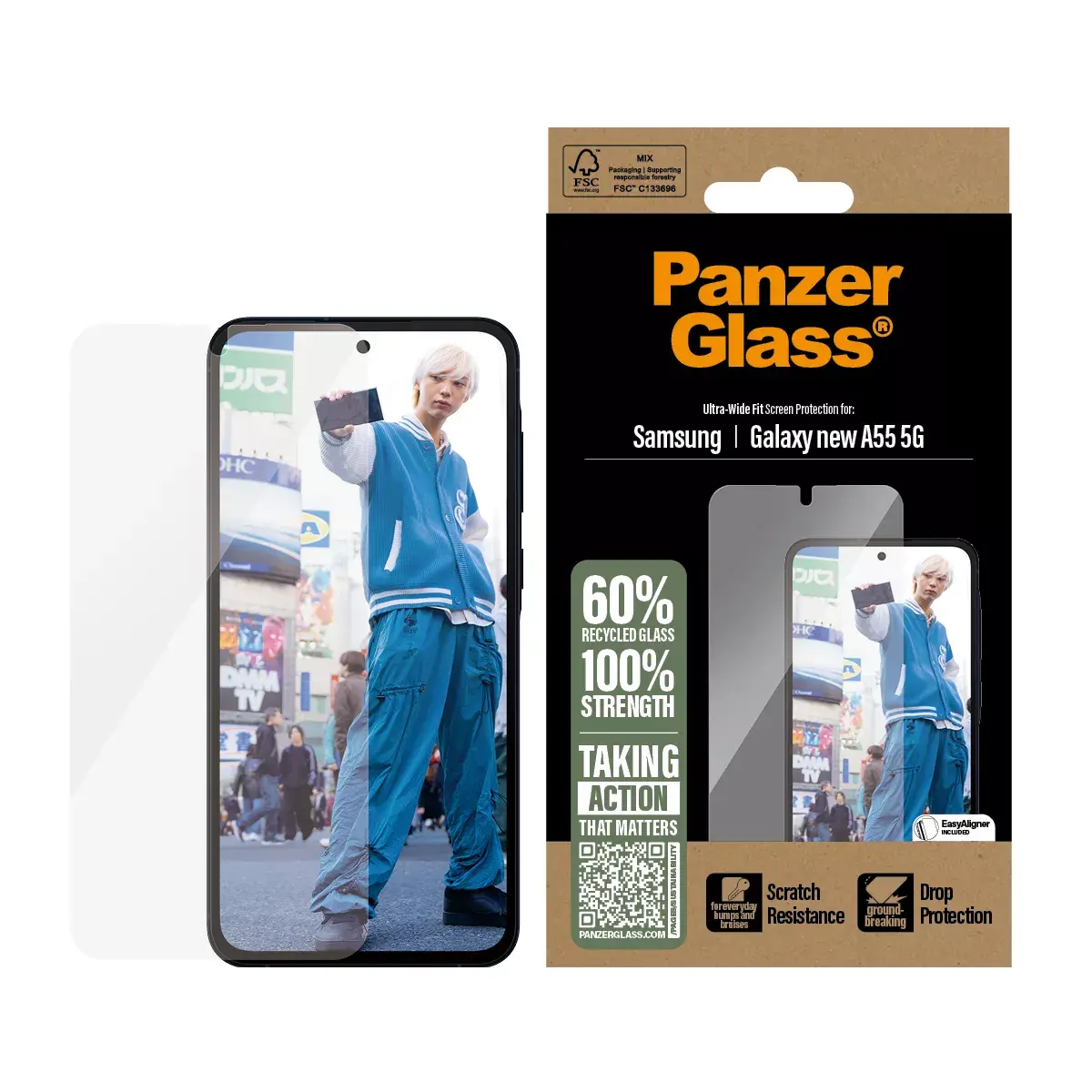 Ekrāna aizsargs PanzerGlass Samsung Galaxy new A55 5G Photo 2