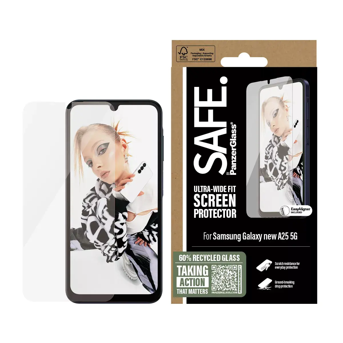 Screen Protector PanzerGlass SAFE. by ® Samsung Galaxy new A25 5G Photo 2