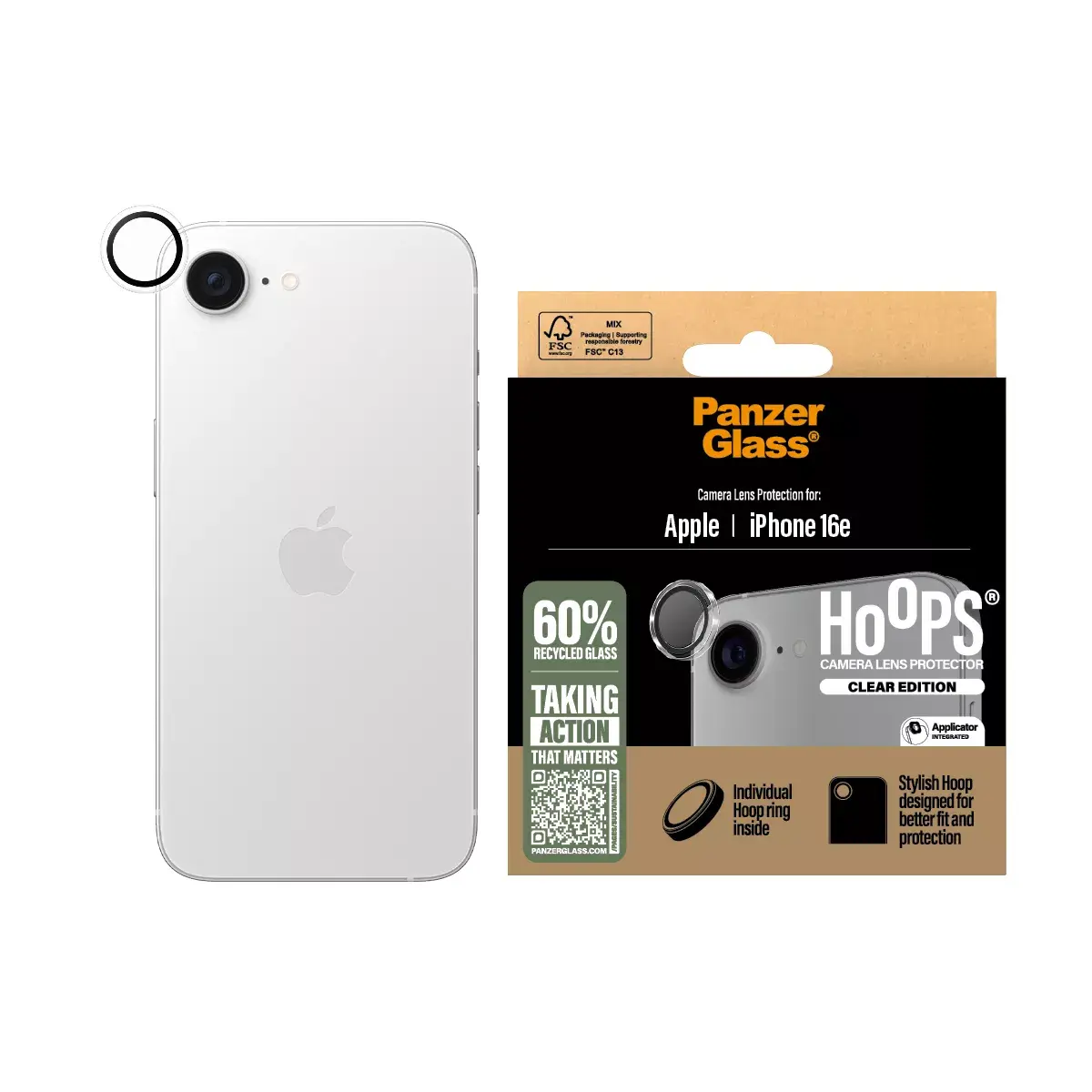 Защитное стекло для камеры PanzerGlass Hoops iPhone 16e Photo 2