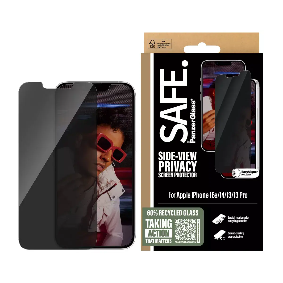 Защитное стекло PanzerGlass SAFE. by ® iPhone 16e 14 13 13 Pro Photo 2