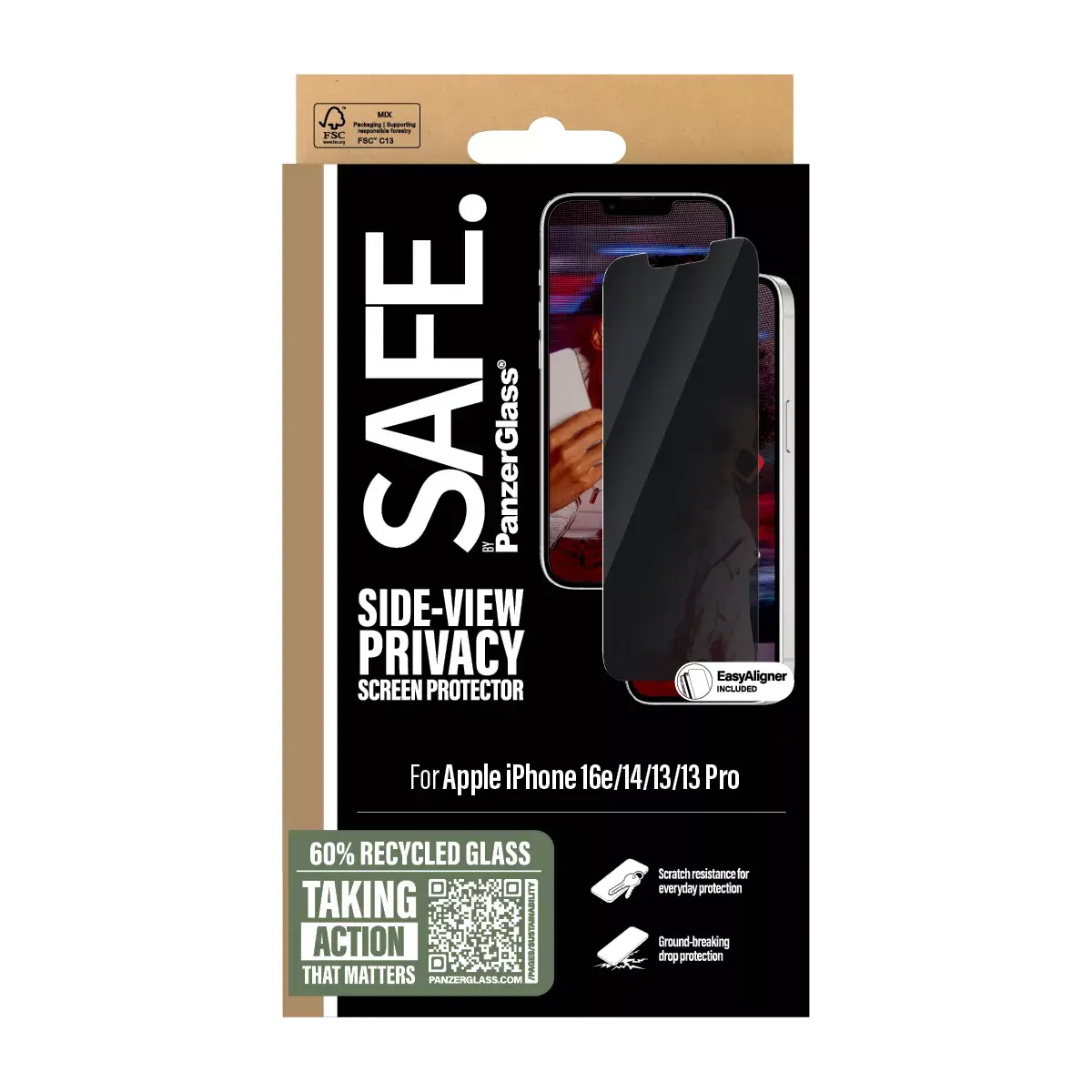 Защитное стекло PanzerGlass SAFE. by ® iPhone 16e 14 13 13 Pro Photo 3