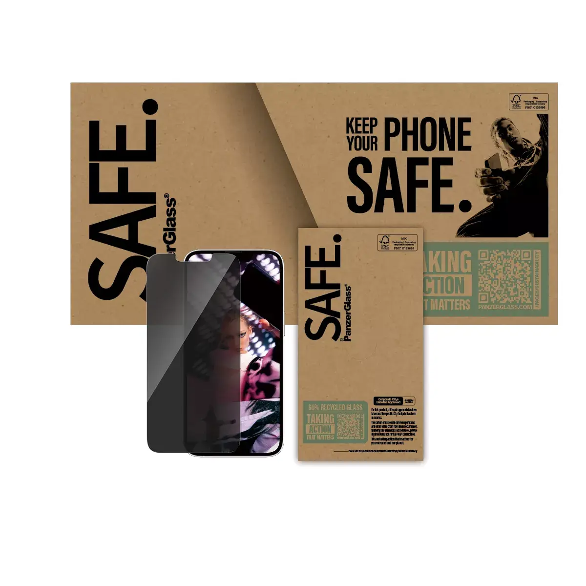 Защитное стекло PanzerGlass SAFE. для iPhone 16e 14 13 13 Pro Photo 2