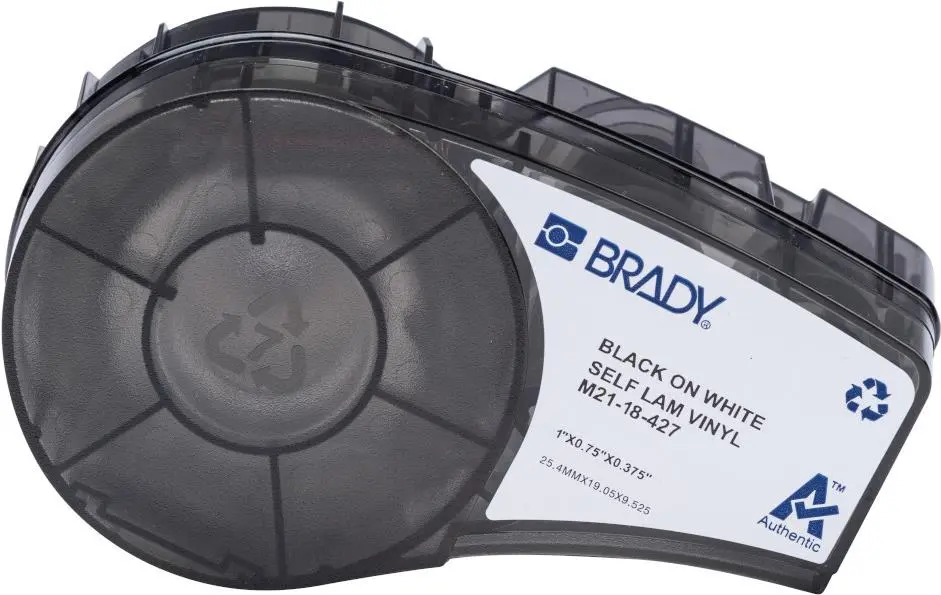 Pašlīmējoša printera etiķete Brady M21-18-427 balta