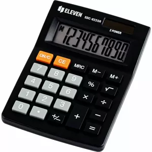 Desktop calculator Eleven KALSDC022SR — compact black, 10-digit, battery/solar, CR2032