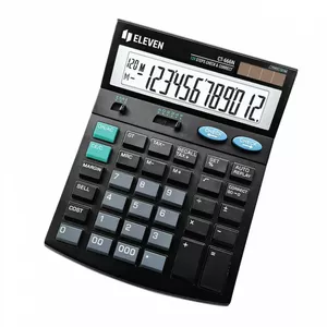 Desktop calculator Eleven CT666N — 12-digit, solar powered, black