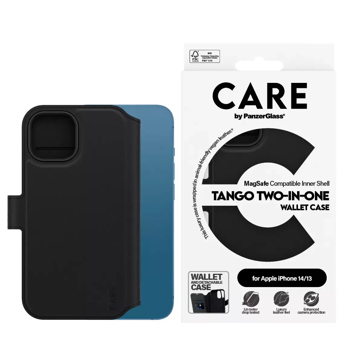 Vāks PanzerGlass CARE by Feature Case Tango Two-in-One Wallet Photo 2