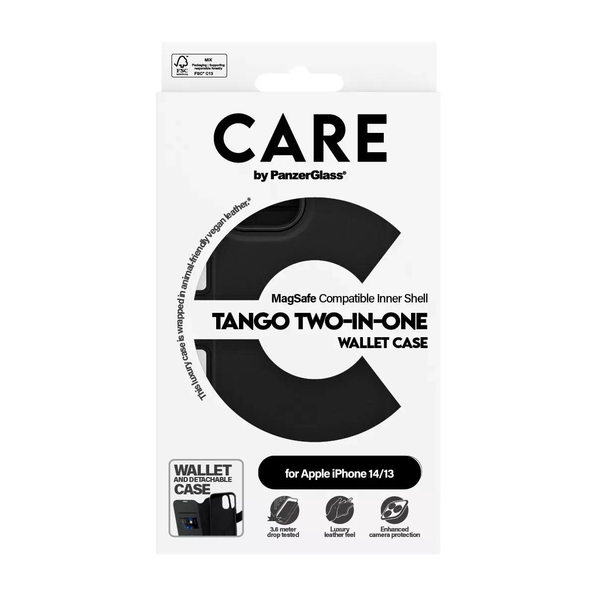Vāks PanzerGlass CARE by Feature Case Tango Two-in-One Wallet Photo 3