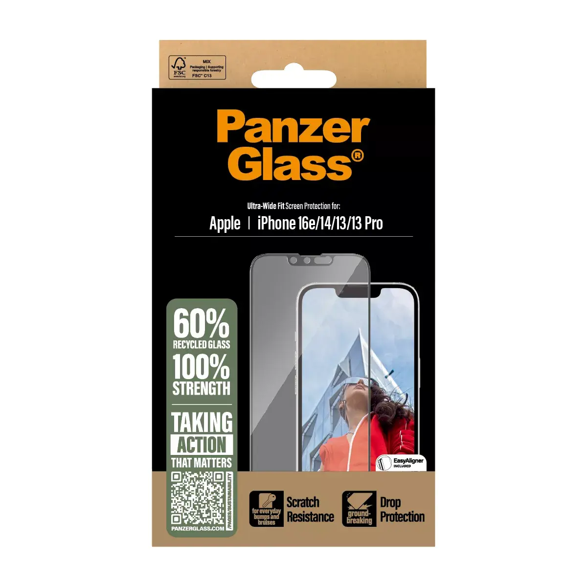 Ekrāna aizsargstikls PanzerGlass iPhone 16e 14 13 13 Pro Photo 3