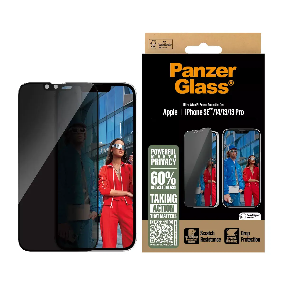 Privātuma ekrāna aizsargstikls PanzerGlass iPhone 16e 14 13 13 Pro Photo 4