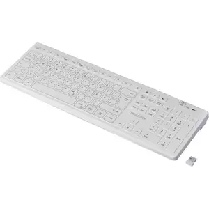 Wireless keyboard Renkforce RF-WRK-300 QWERTZ White Matte — compact wireless QWERTZ layout