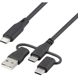 Кабель USB Renkforce USB 2.0 USB-C 1,50 м черный
