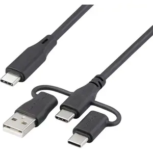 USB-кабель Renkforce RF-6615910 USB 2.0 — USB-C, 3.00 м, чёрный