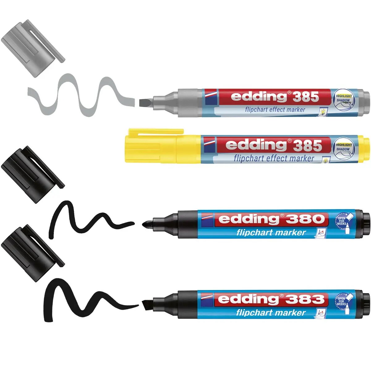 Edding 385 tāfeles marķieru komplekts 4