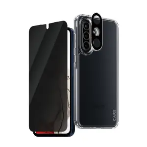 Набор защитных стекол PanzerGlass CARE Flagship 3-в-1 с функцией приватности для Samsung Galaxy A36 5G, закаленное стекло/PET/силикон, прозрачный, 1 шт