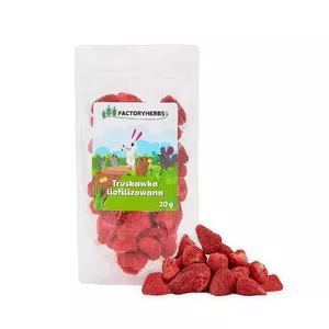 FACTORY HERBS Freeze-dried strawberries - treat for rodents and rabbits - 20g