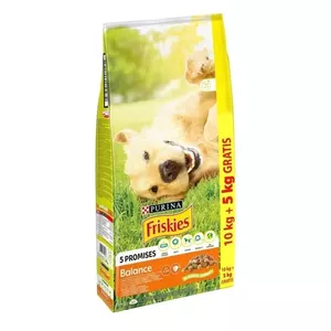 Sausais barības produkts suņiem Purina Nestlé Friskies Balance ar vistu un dārzeņiem 15 kg, pieaugušiem suņiem visām šķirnēm