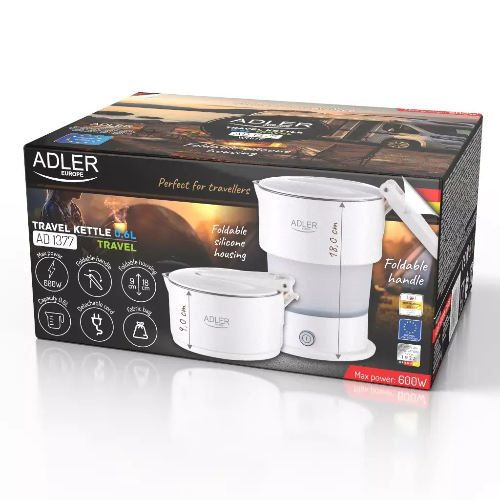Electric Kettle Adler 0.6L 600W AD 1377 Photo 3