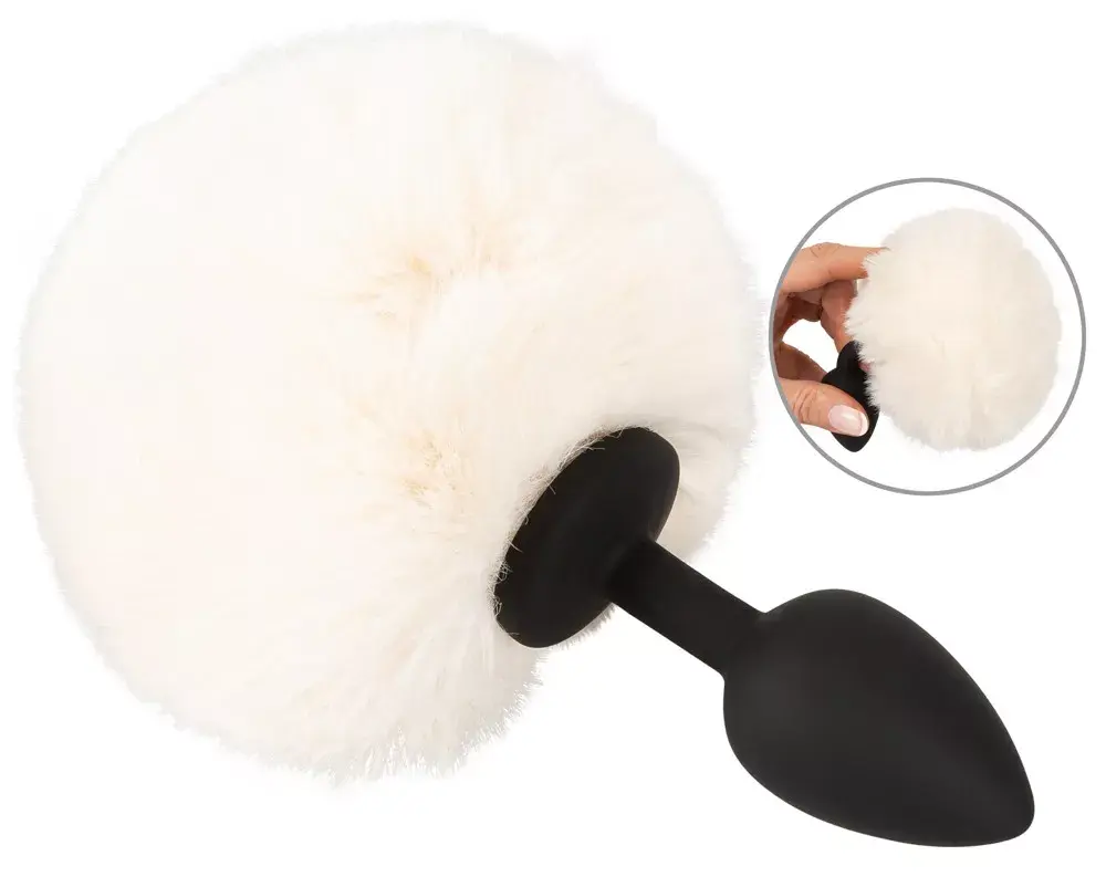 Анальная пробка you2toys Silicone White Fluffy Tail S Photo 2