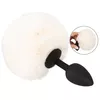 Анальная пробка you2toys Silicone White Fluffy Tail S Photo 2