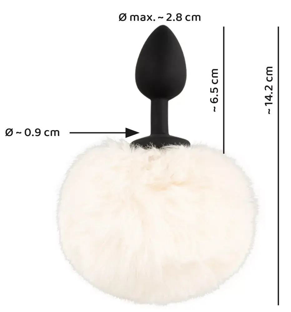 Анальная пробка you2toys Silicone White Fluffy Tail S Photo 12