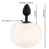 Анальная пробка you2toys Silicone White Fluffy Tail S Photo 12