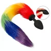 Анальная пробка you2toys Silicone Fluffy Tail Rainbow Photo 2