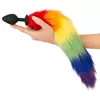 Анальная пробка you2toys Silicone Fluffy Tail Rainbow Photo 5