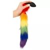 Анальная пробка you2toys Silicone Fluffy Tail Rainbow Photo 6