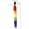 Анальная пробка you2toys Silicone Fluffy Tail Rainbow Photo 7