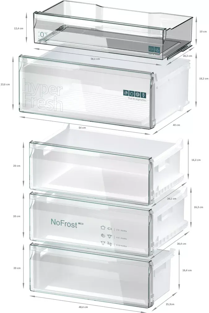 Ledusskapis-saldētava Siemens iQ300 KG49NXXCF Photo 6