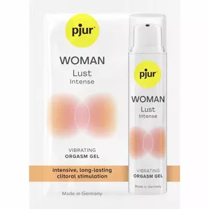 Lubrikants vienreizēja šļirce pjur Vibrating Gel WOMAN LUST INTENSE 1,5 ml — ūdens/ silikona savietojams