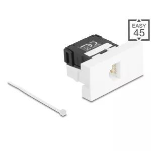 DeLOCK 90879 kabeļa dzimuma mainītājs RJ45 LSA 180° Melns Balts