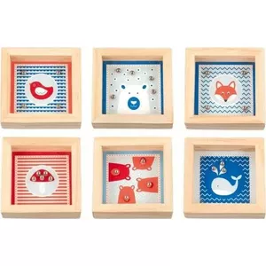 Wooden patience game Goki model 407989 — animal mix pieces, tabletop dexterity toy