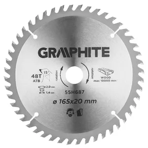 Circular saw blade Graphite 55H687 210g 1pc