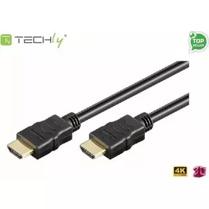 HDMI kabelis TECHLY 2 m melns — HDMI uz HDMI, modelis 21123
