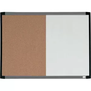 NOBO CombiBoard 585×430 mm magnetic whiteboard and pinboard combination