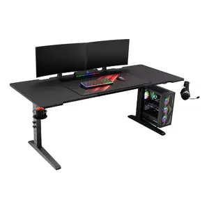 Computer Desk GENESIS NDS-2251 Black Straight Rectangular MDF