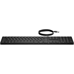 HP Wired Desktop 320K Keyboard Full-size USB Membrane Black