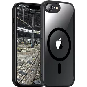 Защитный гибридный чехол MagSafe jt berlin Pankow для Apple iPhone 16e — черный прозрачный