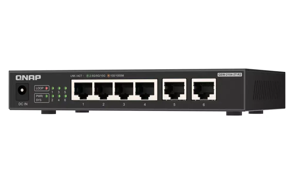 Неуправляемый коммутатор QNAP QSW-2104-2T-R2 Photo 2