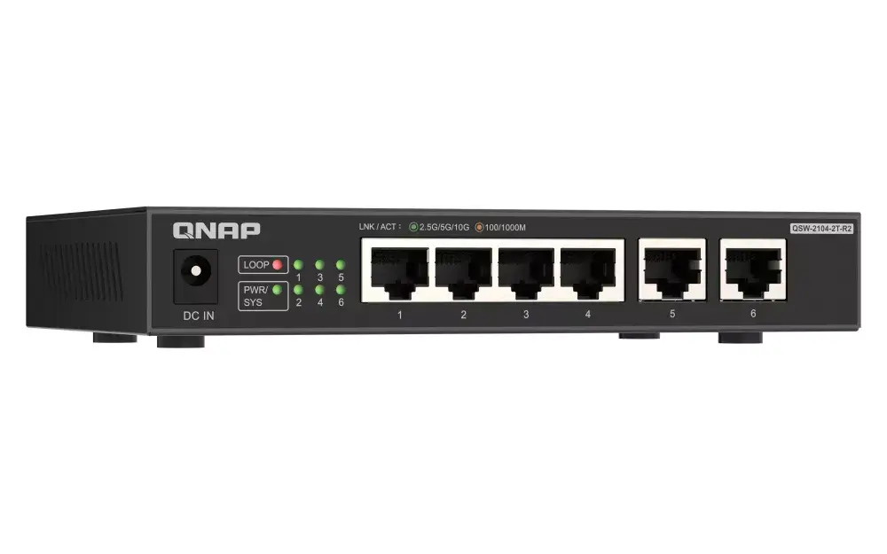 Неуправляемый коммутатор QNAP QSW-2104-2T-R2 Photo 3