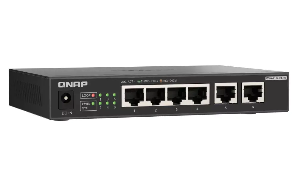 Неуправляемый коммутатор QNAP QSW-2104-2T-R2 Photo 5