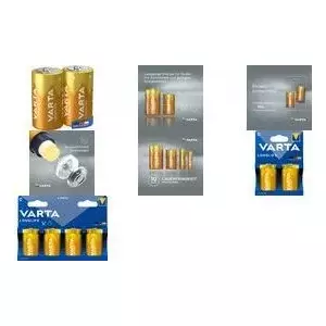 Akumulators Varta LONGLIFE D Mono 2St. — Varta LONGLIFE D Mono baterijas, komplekts 2 gab.