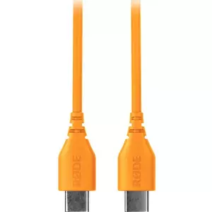 USB-C to USB-C Cable Rode SC22 30 cm — orange, high-speed data and power