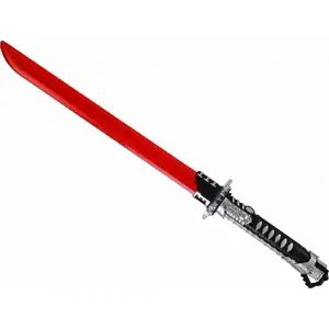 LEANToys light-up samurai sword for kids, battery-powered, red LED blade