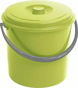Keter bucket with lid 16 L R55164 — plastic household container, light green